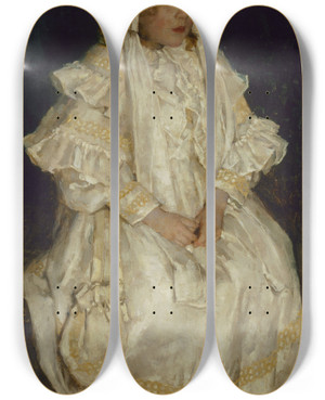 Triptych art skateboard deck of E Phillips Fox Adelaide by E Phillips Fox (1865-1915)