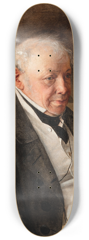 Jan Chrucki - Portrait of Ksawery Bbnowski, artists father-in-law, captain in Kociuszkos army 8.25 inch art skate deck