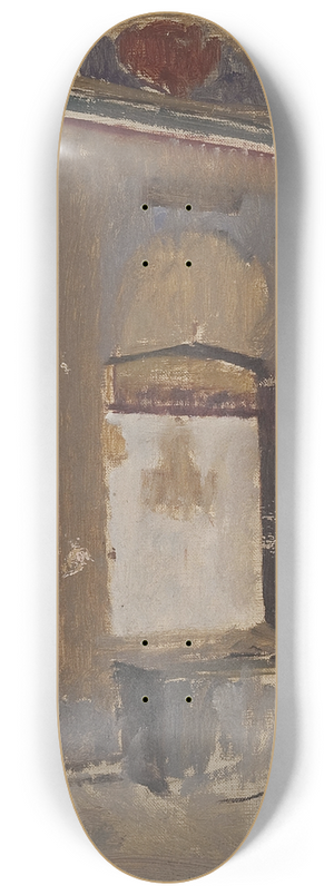 Jan Cigliski - Fountain in the khans palace in Bakhchisaray. From the journey to Crimea between 1887 and 1899 8.25 inch art skate deck