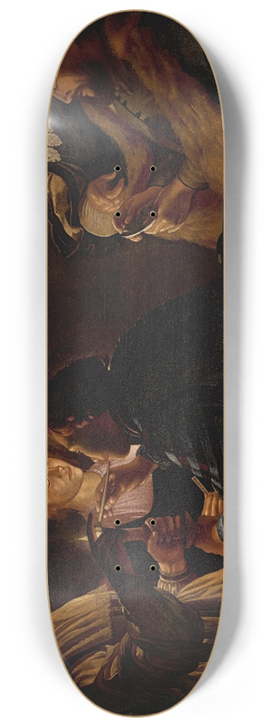 Adam de Coster - Card Players By Candlelight 8.25 inch art skate deck
