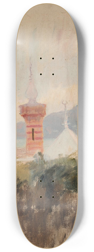 Jan Cigliski - Mosque in Alupka. From the journey to Crimea 8.25 inch art skate deck
