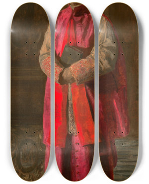 Triptych art skateboard deck of Thomas Eakins Monsignor James P Turner by Thomas Eakins (1844-1916)