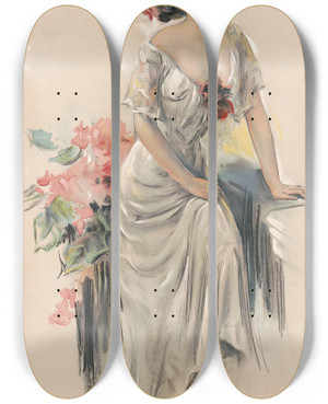 Triptych art skateboard deck of Relatid In Summer Time by Relatid (19-20-)
