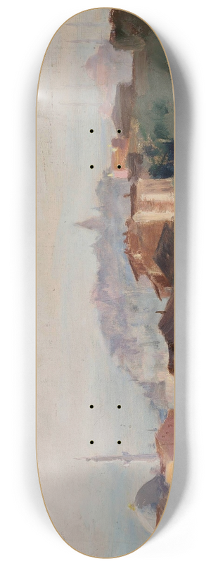 Jan Cigliski - View of Punta del Seraglio. From the journey to Constantinople 8.25 inch art skate deck