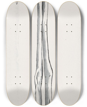 Triptych art skateboard deck of William Steinigans Prosit by William Steinigans (1878-1918)