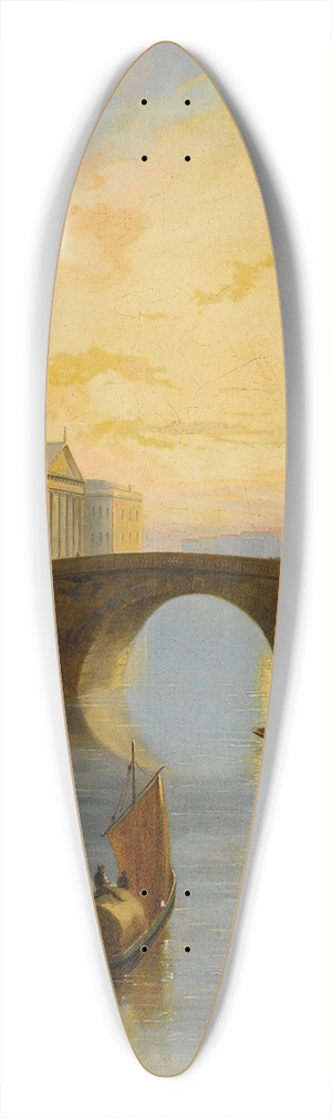 Aaron Jennens - The Four Courts, Dublin 39.3 inch art pintail longboard deck
