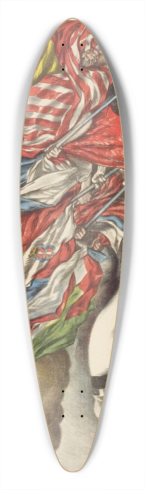 Abel Faivre - LEmprunt de la Libration 39.3 inch art pintail longboard deck