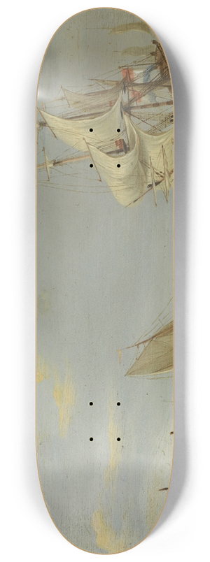 Jan Claesz. Rietschoof - Vessels In A Breeze 8.25 inch art skate deck Jan Claesz. Rietschoof - Vessels In A Breeze 8.25 inch art skate deck