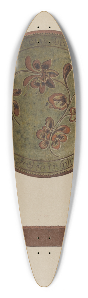 Aaron Fastovsky - Pa. German Plate 39.3 inch art pintail longboard deck