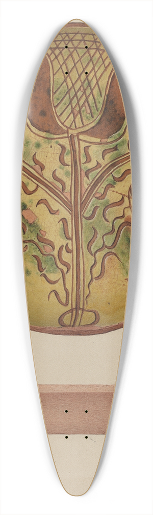 Aaron Fastovsky - Pa. German plate 39.3 inch art pintail longboard deck