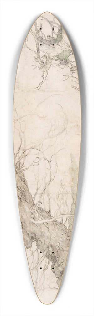 Abraham Bloemaert - Studies of Two Pollard Willows 39.3 inch art pintail longboard deck