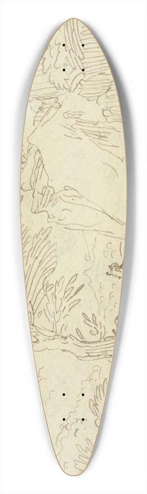Abraham Genoels II - Ein Satyr geht auf ein Weib los, das hinter einem Baum steht 39.3 inch art pintail longboard deck