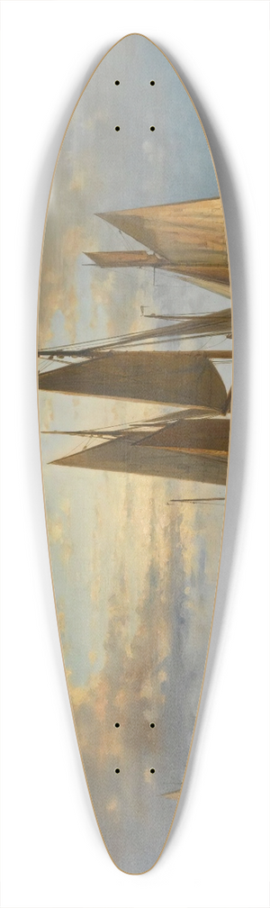 Abraham Hulk - On calm waters 39.3 inch art pintail longboard deck