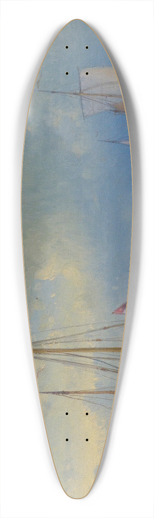 Abraham Hulk - Seascape 39.3 inch art pintail longboard deck