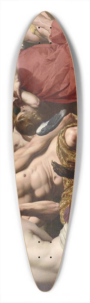 Abraham Janssens - Jupiter Rebuked By Venus 39.3 inch art pintail longboard deck