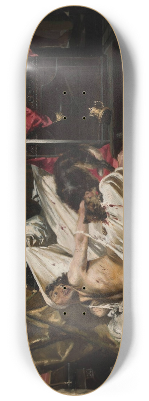 Jan Czesaw Moniuszko - Man fighting with wolves 8.25 inch art skate deck