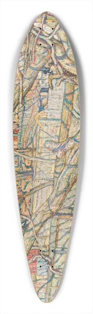 Abraham Manievich - Early Spring 39.3 inch art pintail longboard deck