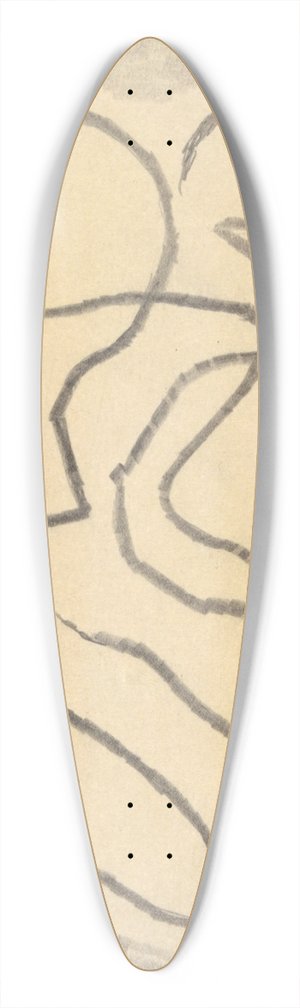 Abraham Walkowitz - Rhythmic Lines(Abstraction) 39.3 inch art pintail longboard deck