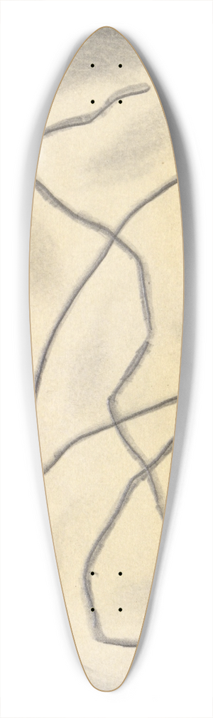 Abraham Walkowitz - Rhythmic Lines; DanceAbstraction 39.3 inch art pintail longboard deck