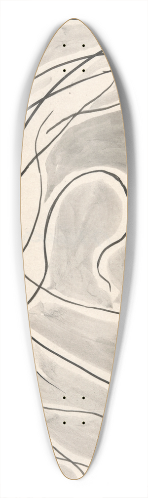 Abraham Walkowitz - Rhythmic Lines; DanceAbstraction 39.3 inch art pintail longboard deck
