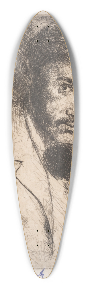 Abraham Walkowitz - Self-Portrait 39.3 inch art pintail longboard deck