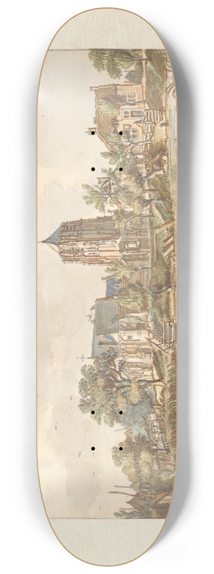 Jan de Beijer - Gezicht op Acquoy aan de Linge 8.25 inch art skate deck