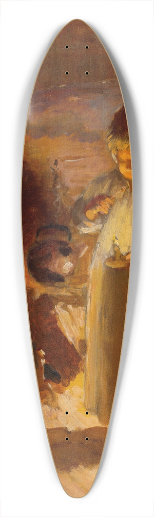 Adam Emory Albright - Fireside Candlelight 39.3 inch art pintail longboard deck