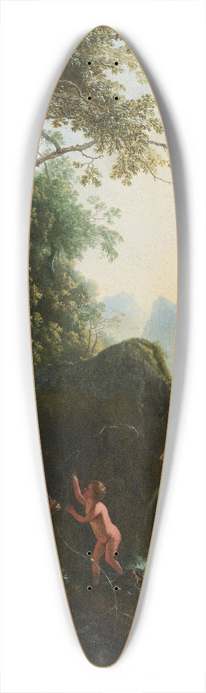 Adam Pynacker - Mountainous Landscape with Waterfall 39.3 inch art pintail longboard deck