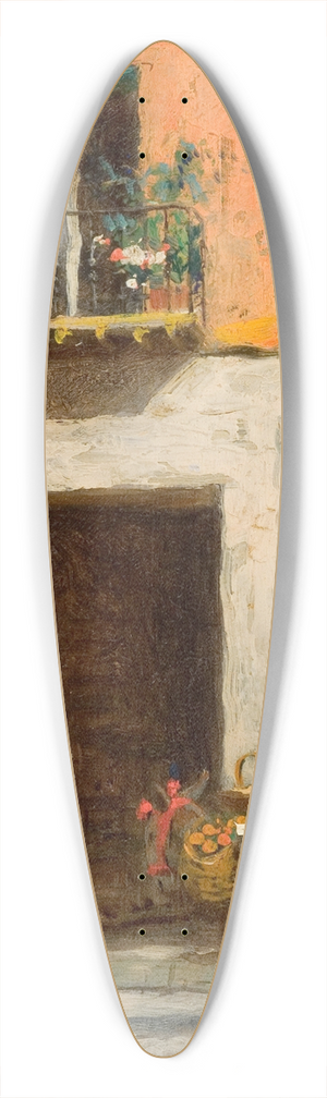 Addison Thomas Millar - Building in Madrid 39.3 inch art pintail longboard deck
