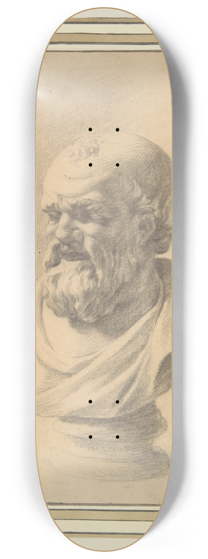 Jan de Bisschop - Portrait Bust ofDemocritus 8.25 inch art skate deck