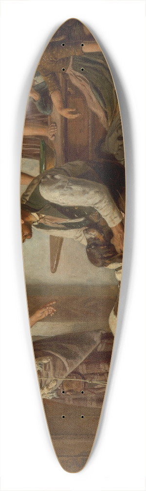 Adolf Eberle - The dog seller 39.3 inch art pintail longboard deck