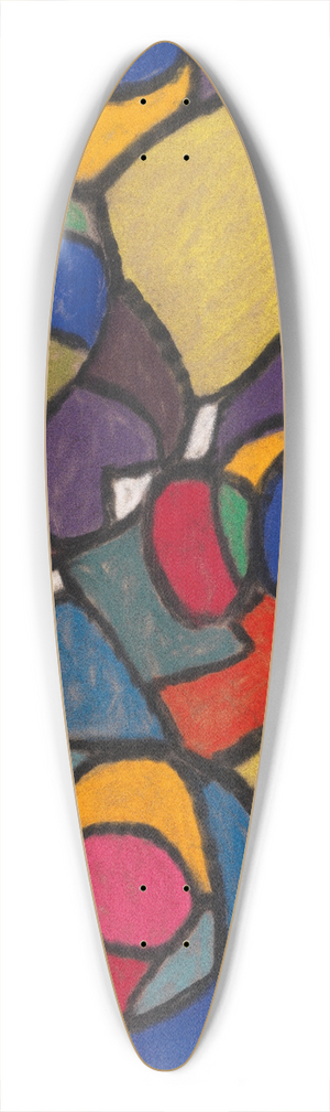 Adolf Hlzel - Glasfensterentwurf 39.3 inch art pintail longboard deck