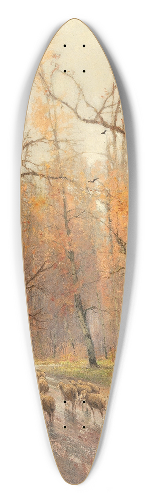 Adolf Kaufmann - Shepherdess Returning Home 39.3 inch art pintail longboard deck