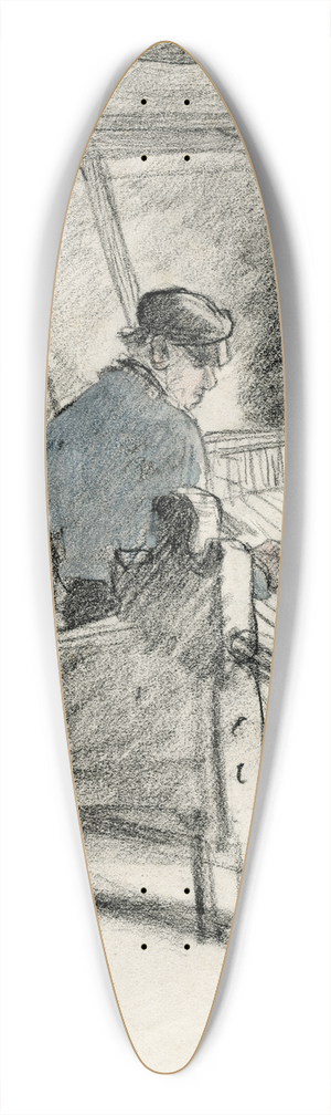 Adolf le Comte - Een wever aan zijn weefgetouw 39.3 inch art pintail longboard deck