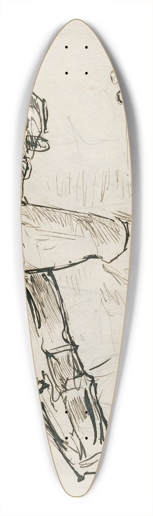 Adolf le Comte - Figuur met viool in hand 39.3 inch art pintail longboard deck