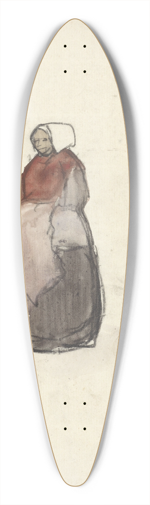 Adolf le Comte - Staande boerin 39.3 inch art pintail longboard deck