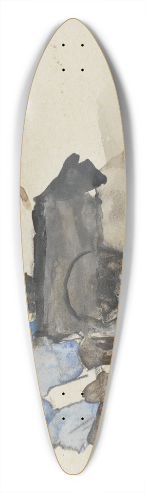 Adolf le Comte - Vier werklieden met een kar 39.3 inch art pintail longboard deck