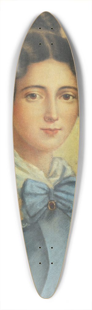 Adolfo d'Hastrel - Portea vestida de celeste 39.3 inch art pintail longboard deck