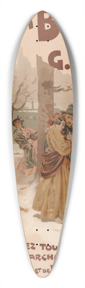 Adolfo Hohenstein - La bohme 39.3 inch art pintail longboard deck