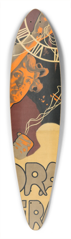 Adolfo Hohenstein - Time Cooperative 39.3 inch art pintail longboard deck