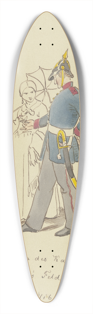Adolf Schrdter  - Preuischer Soldat und junge Frau mit Schirm 39.3 inch art pintail longboard deck