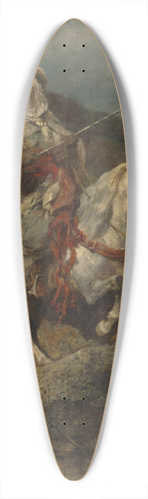 Adolf Schreyer - Mounted arab 39.3 inch art pintail longboard deck