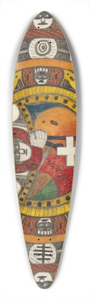 Adolf Wlfli - China 39.3 inch art pintail longboard deck