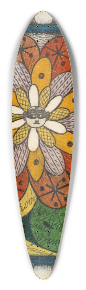 Adolf Wlfli - Skt. Adolf=Roosali 39.3 inch art pintail longboard deck