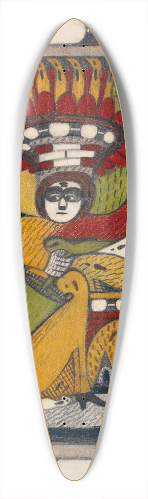 Adolf Wlfli - Skt. Adolf=Thron,=Alpa=Roosali 39.3 inch art pintail longboard deck