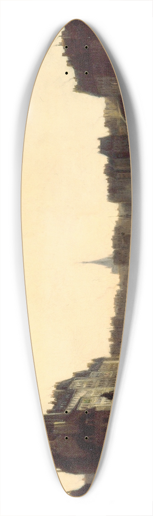 Adolphe Couvelet - Le Pont-Neuf et lIle de la Cit 39.3 inch art pintail longboard deck