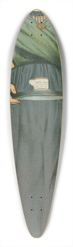 Adolphe Lon Willette - Cacao Van Houten 39.3 inch art pintail longboard deck