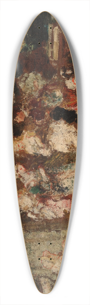 Adolphe Monticelli - GardenScene 39.3 inch art pintail longboard deck