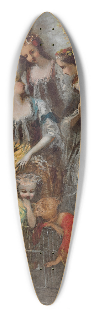 Adolphe Monticelli - The Empress Eugnie and her attendants 39.3 inch art pintail longboard deck