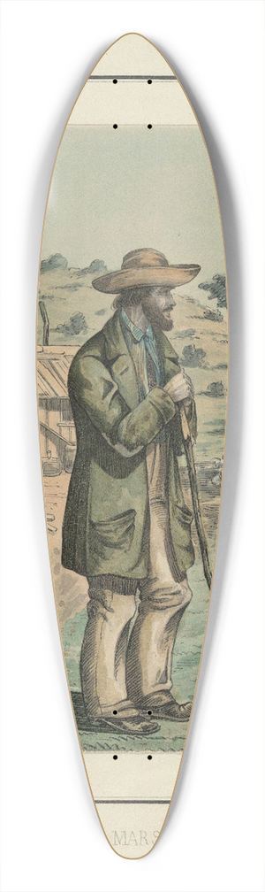 Adolph Schwartz - James Wilson Marshall 39.3 inch art pintail longboard deck